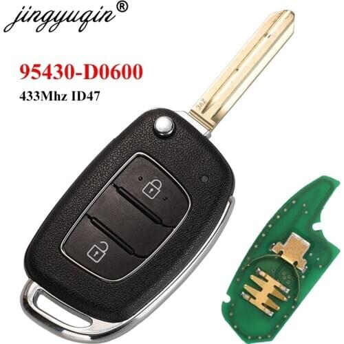Jingyuqin For HYUNDAI Verna 2017 2018 Genuine Parts 95430-D0600 2 Buttons Remote Smart Key 433Mhz ID47 Origin Factory Keys Fob