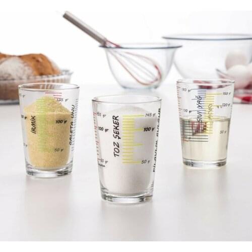 Kitchen Measuring Cup 3 Pcs Successively Turkmen, Home, Practical Cake Food Sweet Make, Restaurant Quality Material