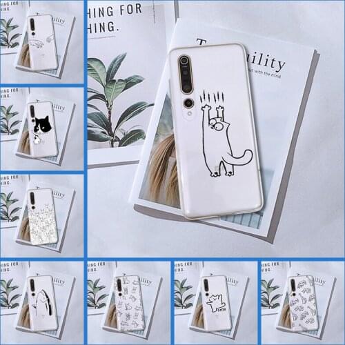 For Xiaomi Mi 10 Lite Pro Youth Play Back Cover Funny Cat Cute Dog Soft Silicone Phone Case For Xiaomi Mi Note 10 Lite Pro