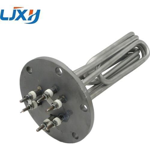 LJXH 140mm Flange Steaming Machine Heating Element,380V9KW/12KW/18KW/24KW Stainless Steel Heating Pipe for Electric Steam Boiler