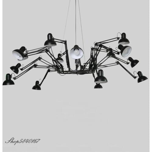 Industrial Pendant Lights Mutant Spider Hanging Lamp Long Arm Flexible Pendant Light for Living Room Lights Luminaire Suspension