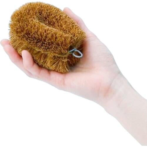 Palm Fiber Brush Kitchen Dish Washing Brushes Utensils Cleaner Coconut Scrubber For Pan Bathroom Hanging Vegetable Scrub Brush