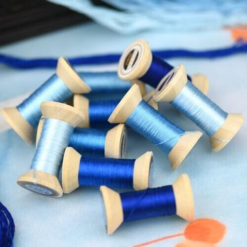 Suzhou embroidery embroidery thread / silk thread spool / wrapped flower line / silk embroidery thread / sky blue