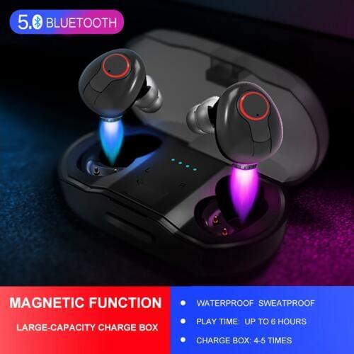 TWS Stereo Bluetooth Headset Super Long Talk Wireless Earphones Earbuds for Sports Music In-Ear Headset with Charge Box M72C