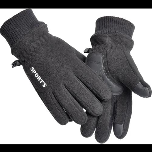 High Quality Knitted Cuffs Mens Winter Gloves Warm Thick Plus Fleece Outdoor Full Finger Touch Screen Ski Driving Riding Gloves