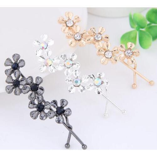 Free shipping metal Flower Hair Clip Hair Pins Girls Lovely Hair Accessary for women Wholesale hair accessories