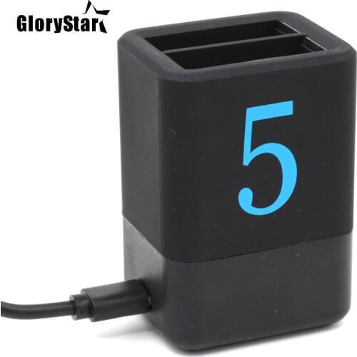 Dual Slots Battery Charger for GoPro Hero 6 5 2 AHDBT-501 Battery USB Charging Double Charger for Go Pro Hero 5 6 Accessories