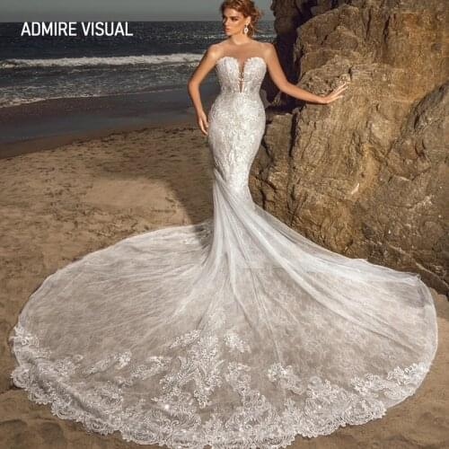 Wedding Dress Mermaid Sweetheart Neckline Removable Full Sleeves Marry With For Party Plus Size Bride Gown Vestidos De Novia