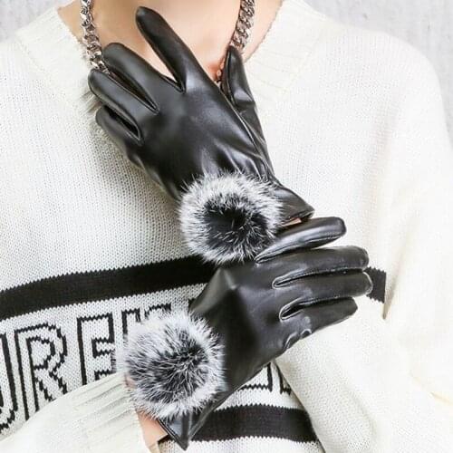 Winter Men Women Cycling Gloves Full Finger Leather Gloves Waterproof Windproof Antiskid Touch Screen Ski Outdoor Sports Gloves