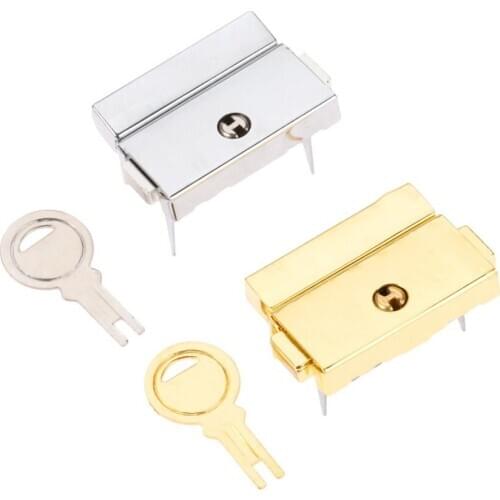 1set Lock Key Toggle Latch Hasp Gold/Silver Zinc Alloy Buckle Clip Clasp Box Case Chest 33mm*25mm Furniture Hardware with screws