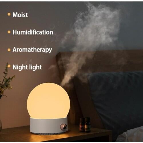 1pcs Moon Aroma Diffuser Humidification Night Light Mini Mute Desktop Diffuser Air Moisturizing Spray Electric Humidifier
