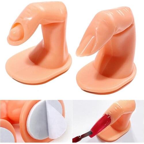 10Pcs False Finger Back Glue Simulated ABS Nail Art Training Display Tools for Salon