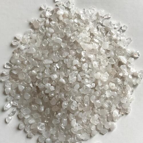 100gMini Natural White Crystal Gravel Quartz Crystal Rock Chips Natural Crystal Natural Stones and Minerals