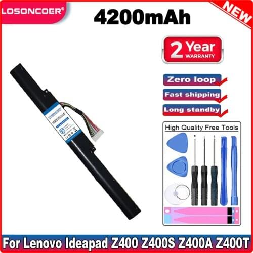 LOSONCOER 4200mAh Laptop Battery For Lenovo For Ideapad Z400 Z400S Z400A Z400T Z510 Z510A Z500 Z500A L12S4K01 L12L4K01