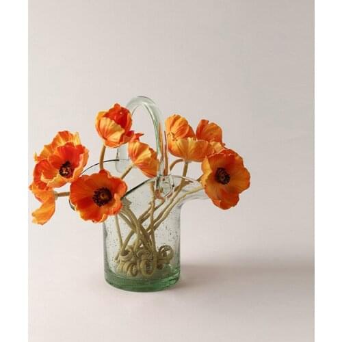 Fish Tank Flower Vase for Table Decoration Living Room Decorative Vase Decor Table Ornaments Handmade Tabletop Vases for Flowers