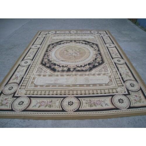 Free shipping 2015 New Design of 9'x12' French Aubusson rug, French Aubusson Carpet for Home Decoration