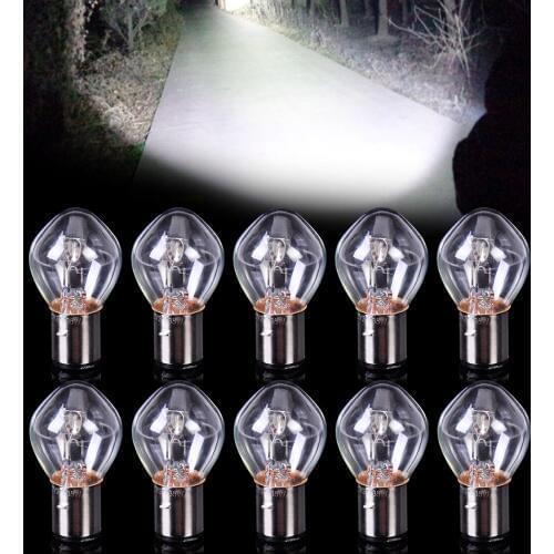 DWCX 10pcs Motorcycle Head Light Headlight Bulb 12V 35W B35 BA20D fit for Chinese GY6 ATV Moped Scooter