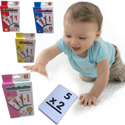 Children Cognitive Card Early Education Add Subtract Multiply And Divide Math Learning Card Arithmetic Training Intelligence Toy
