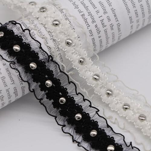 Elastic Lace Ribbon Sequins Headwear Accessories For Dress Clothing Diy Crafts Sewing Supplies Needlework Materials 2.5cm Wide