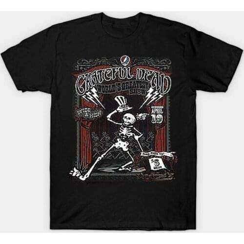 GRATEFUL DEAD SHOW TIME BEAR ROCK TIE DYE BAND COLORFUL MUSIC MENS T SHIRT S-2XL