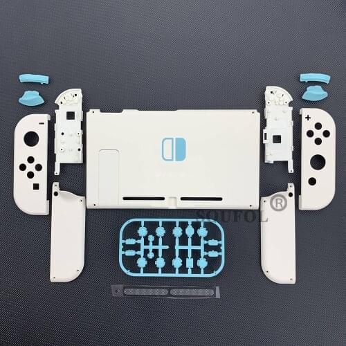 Custom DIY Soft Touch Console Back Plate Controller Housing Shell Case with Full Set Buttons Kickstand for Nintendo Switch