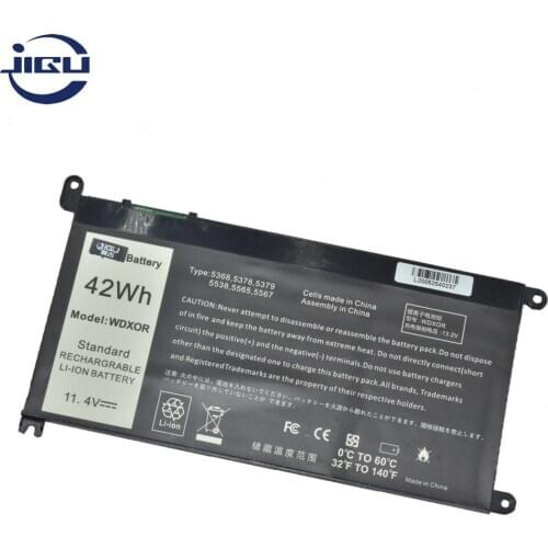 JIGU New Laptop Battery 11.4V WDX0R FW8KR P62F 1VX1H P26T For DELL For Inspiron 3189 5368 5378 5565 5567 5568 5578 5765 5767