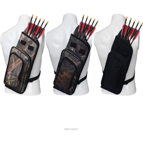 Arrow Quiver Adjustable Archery Bag Hunting Back Arrow Quiver Tube with Back Strap Archery Arrow Case Holder M10 21 Wholesales