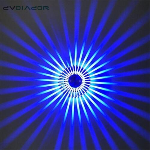 Colorful Spiral Hole LED Wall Light Effect Wall Lamp 3W wall led lights decoration bed side lamp for bedroom loft sconce light