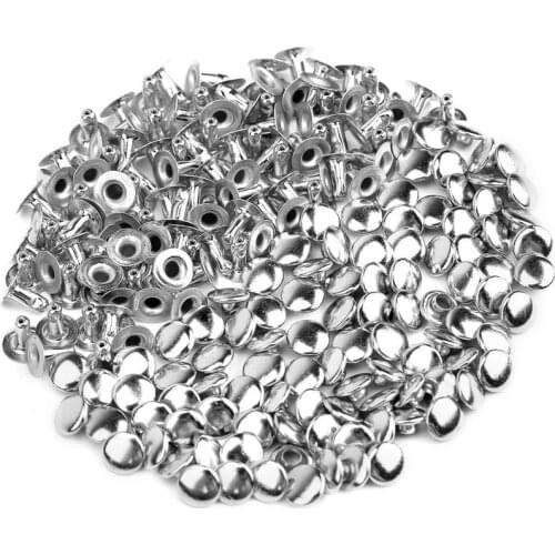 100pcs round silver metal rivets handmade DIY clothes shoes rivets crafts for DIY decorating nail art and leather bracelets, dog