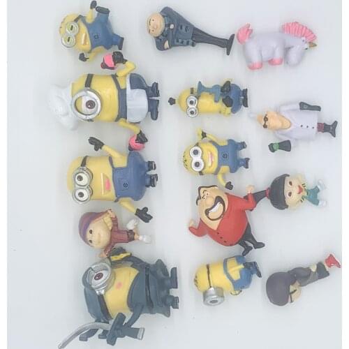14Pcs/Set Cartoon Despicable Miniones Miniature Figurines Anime Action Figure Collection model toys for Children Xmas gift