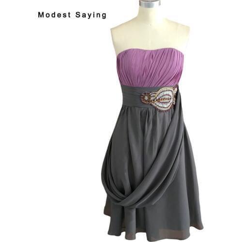 Modest Saying Womens Cocktail Chiffon Dresses