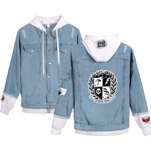 The Umbrella Academy Super Hero Denim Jacket Men Women Long Sleeve Cool Fake Two Pieces Jean-Jackets Harajuku Hoodies Streetwear