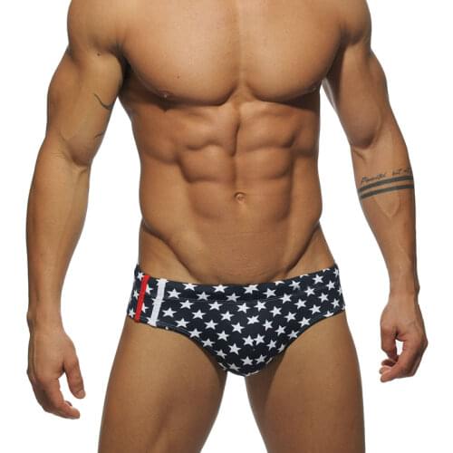 Mens Summer Swimsuits Low-Rise Soft Man Sexy Swim Briefs Beach Shorts Sexy Man Bikini Comfortable Printing Man Swimwear