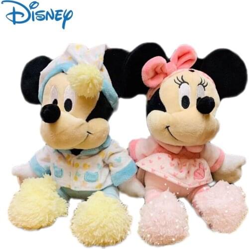 Disney Genuine Kawaii Mickey Minnie Mouse Plush Toys Decor Cute Anime Action Figure Plush Dolls Girls Birthday Gifts Kids Toys