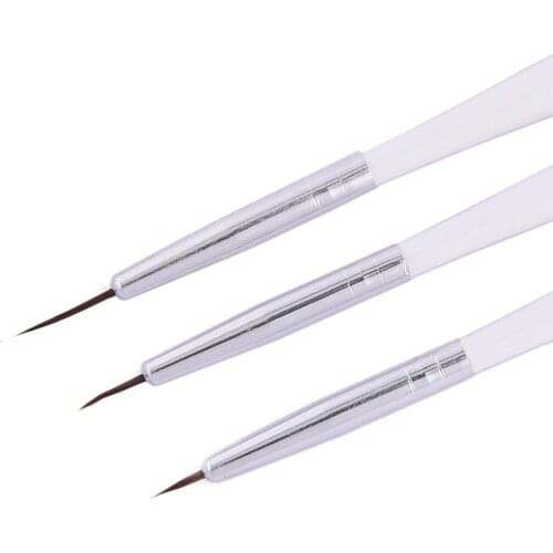 ROSALIND 3pcs/set Nail Art Pencil Drawing Line Pen Nail Art Pen Brush Dotting Tools Nail Paint Striping Brush Manicure Tools
