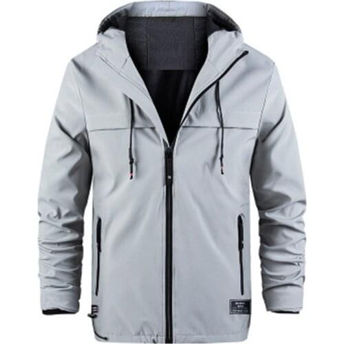 New Autumn Mens Jackets Solid Slim Coat Fashion Casual Zipper Outwear Regular Plus Pocket Jogger Clothing Male Hot Sale M-4XL