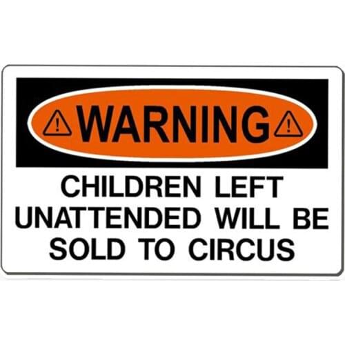 New Personality Car Stickers Warning Children Left Motorcycle Decals Scratches Waterproof Car Decals PVC Apply To Car Window