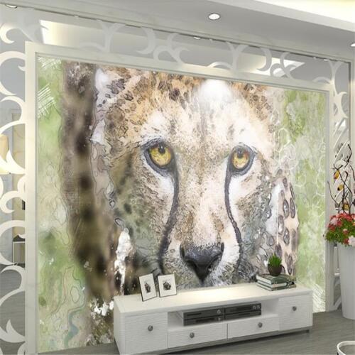 Beibehang wallpaper for walls in rolls 3d wallpaper Custom Sketch Leopard Photo Wallpaper 3D Home Decor papier peint mural 3d