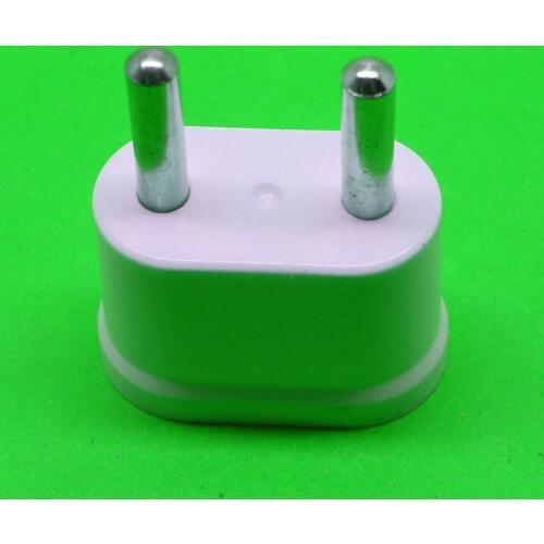 1X AC POWER SOCKET Round to flat Two holes conversion Conversion plug Universal To Europe Flat turn round pin hole white