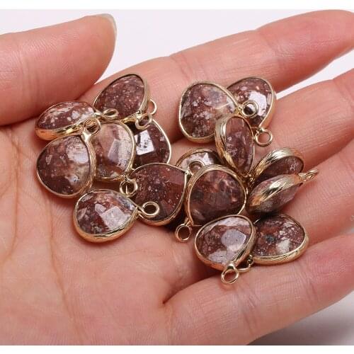 2Pcs Necklace Pendant Section Drop Shaped Medical Stone Pendant For Jewelry Making Necklace Handiwork Sewing Craft Accessory