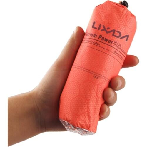 Lixada Portable Single Sleeping Bag Outdoor Camping Travel Hiking Sleeping Bag Emergency Raincoat Rainwear Blankets Lazy Bag