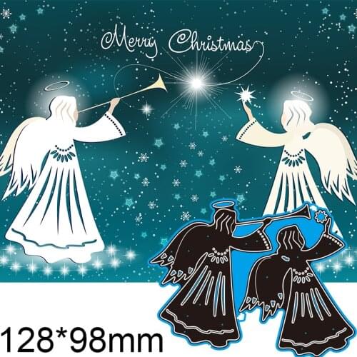 Cutting Dies Christmas Pure Angels Metal for DIY Scrapbooking Photo Album Embossing Paper Card 128*98m