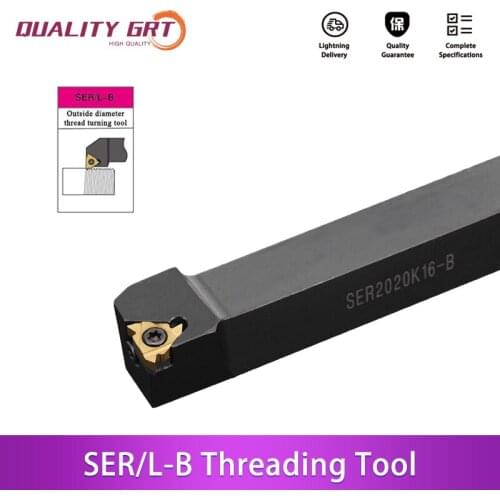 Q.Grt SER/L1212H16-B SER/L1616H16-B External Thread Turning Tools Lathe Cutter 16IR Carbide inserts CNC tool bar Thread cutter