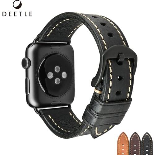 Original 1:1 For Apple Watch Band series 6 5 4 3 2 1 SE Genuine Leather Watchband For iWatch 44mm 40mm 42mm 38mm Wristband