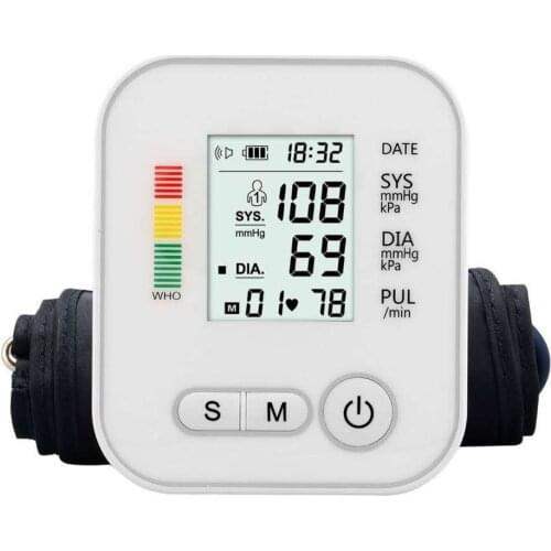 Automatic LCD Display Digital Arm BP Blood Pressure Monitor Sphygmomanometer Tensiometer Heart Rate Monitoring Pulse Meter