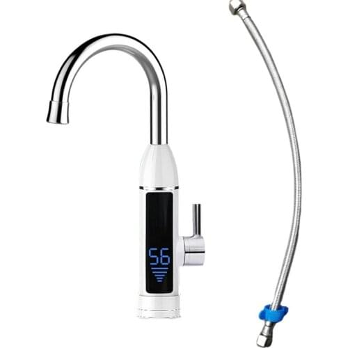 LCD Display Instant Hot Water Tap Digital Electric Faucet 3000W Tankless Kitchen Instant Hot Water Heater Kitchen Faucet