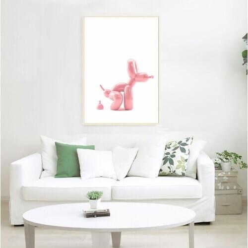 Balloon Dog Print Modern Poster Bathroom Wall Decor Toilet Sign Popart Prints Home Decoration Contemporary Art Picture Painting