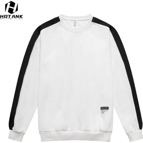 Men Sweatshirts Loose Harajuku Oversized Round neck Hoodies men 2021 Autumn Fashion Patchwork male Pullover Hip hop Streetwear