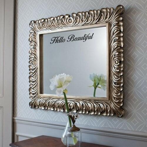 Hello Beautiful Mirror Sticker Decal Bathroom Bedroom Girlroom Car Vinyl Home Decor