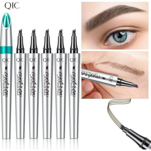 QIC four claw bifurcated waterproof liquid eyebrow pencil